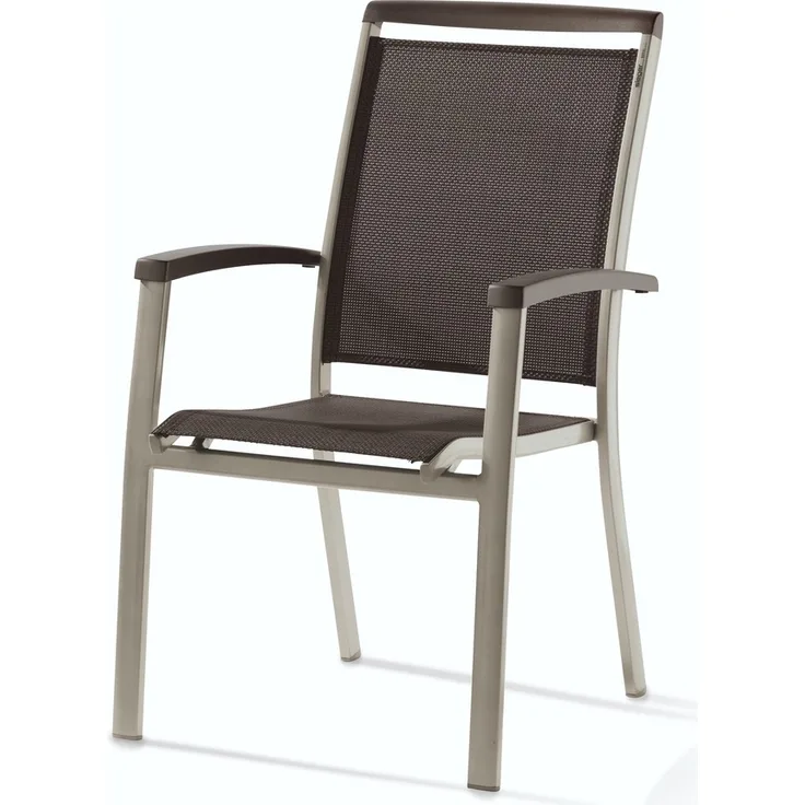Sieger Royal Stapelsessel stapelbar, Aluminium Champagner 60 x 97 x 70 cm