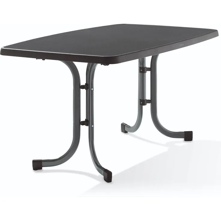 Sieger Boulevard Boulevard-Klapptisch mit vivodur® Tischplatte, Stahl Eisengrau, 150 x 72 x 90