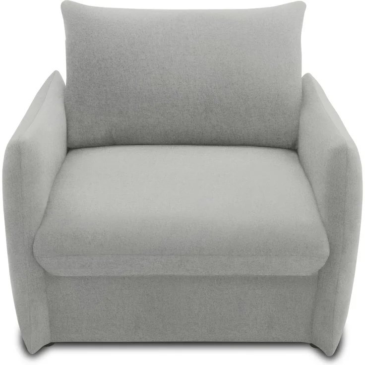 DOMO. collection Sessel 700023, Polstersessel, Schlaffunktion, Federkern, Füße mit Filzgleitern, Armsessel, Cocktailsessel, Loungesessel, 105 x 100 x 95 (BxTxH), grau – Bild 2