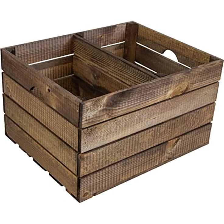Kistenkolli Altes Land Allzweckkiste Obstkistenregal quer "Johanna" schwarzbraun (Spar-Set) – Bild 6