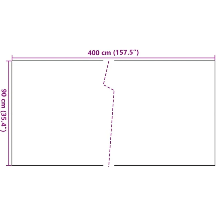 vidaXL Balkon-Sichtschutz Hellbraun 400x90 cm Poly Rattan 156269 – Bild 8