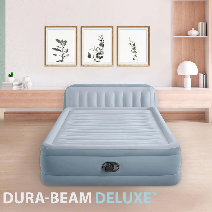 Intex Luftbett "DuraBeam Plush Headboard" Queen, (Packung, 1-tlg, mit 220V Pumpe), mit integriertem Kopfteil – Bild 2