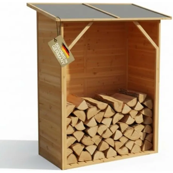 Kaminholzregal Brennholzregal Kaminholz Brennholz Regal Unterstand XXL Holz