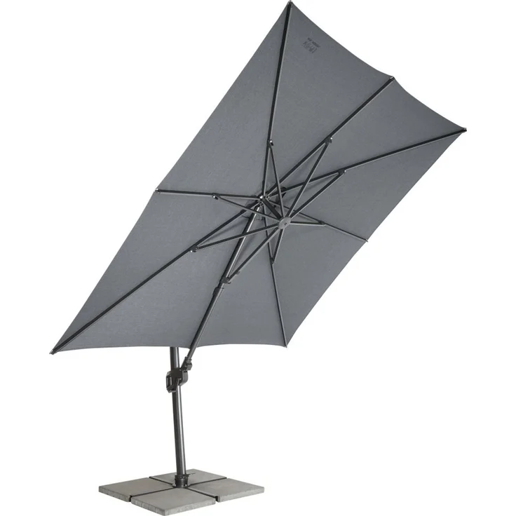 MWH Ampelschirm Monte Carlo anthrazit 300 x 300cm Sonnenschirm Gatenschirm Alu – Bild 3