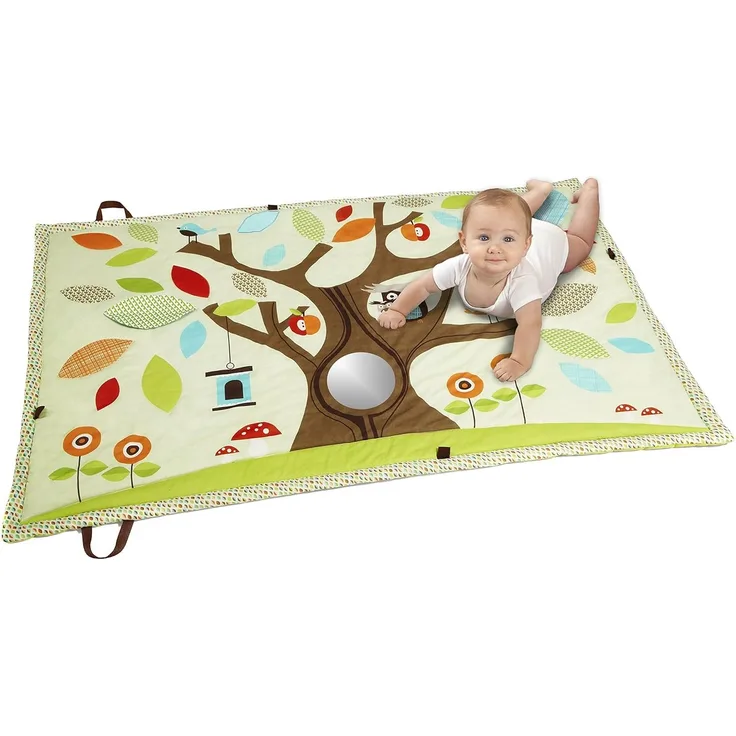 Skip Hop 307550 Treetop Friends Mega Mat - Riesige Spiel- und Krabbeldecke, Zwillingsdecke
