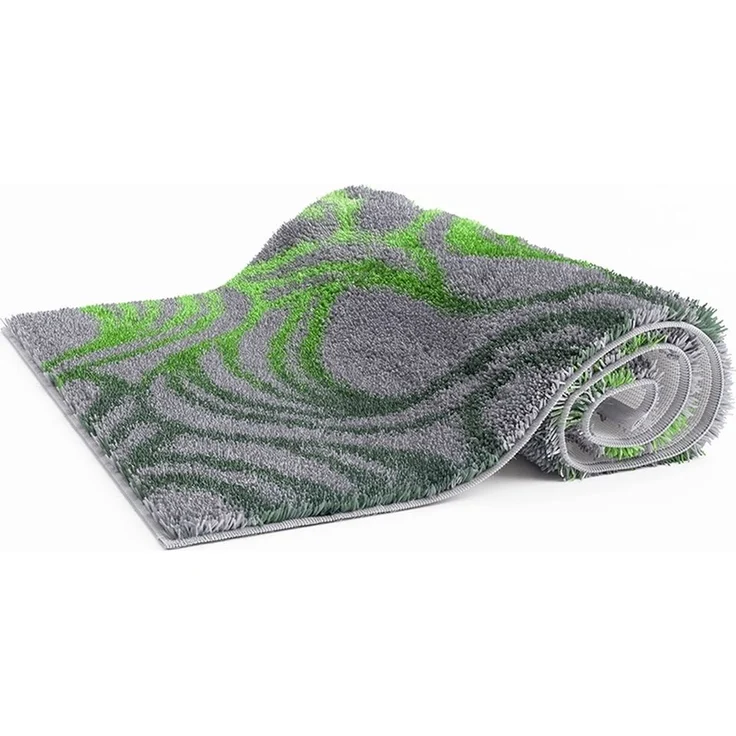 Badematte >MAYRA< in green, 100% Polyacryl SUPERSOFT - 100x60x1,8cm (LxBxH) – Bild 5
