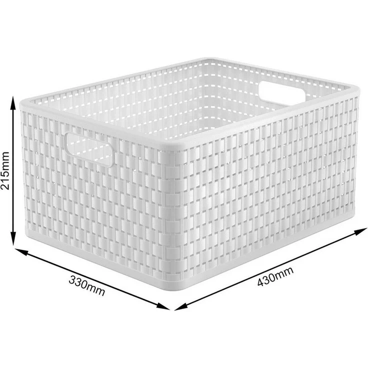 ROTHO Aufbewahrungsbox 3er-Set Aufbewahrungskorb 28l COUNTRY (Aufbewahrungsset, 3er-Set) – Bild 2
