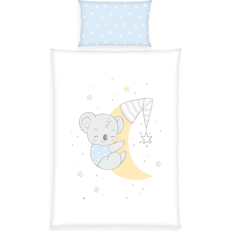 Herding Baby Bettwäsche Koala auf Mond 2 tlg 100x135 cm Baumwolle