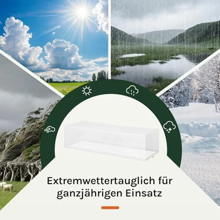 WOLTU Schutzhülle Gartenliege Sonnenliege, 218 x 77 x 55 cm, Abdeckung für Gartenmöbel, Abdeckhaube aus PE, Plane UV-Beständig wasserabweisend Winterfest reißfest, Transparent – Bild 6