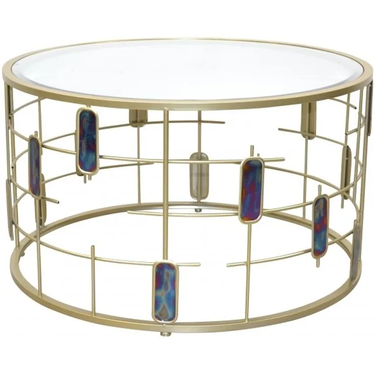 Couchtisch aus Metall "Renate" gold