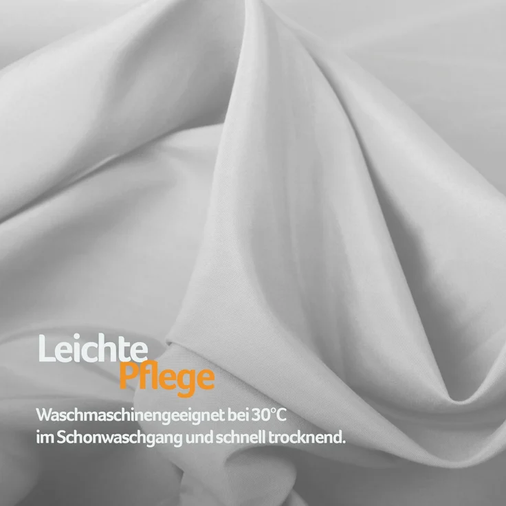 Gardine mit Ösen *** x *** cm ( Breite x Länge ) in ***, blickdichter Vorhang, Ösenvorhang in vielen Variationen 140x245 cm Hellgrau – Bild 9