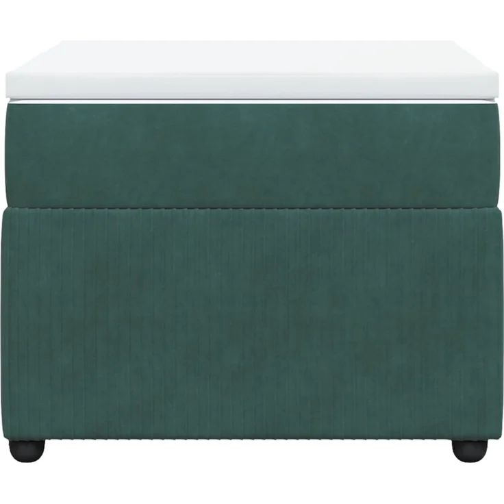 vidaXL Boxspringbett mit Matratze Dunkelgrün 100x200 cm Samt 3285623 – Bild 4