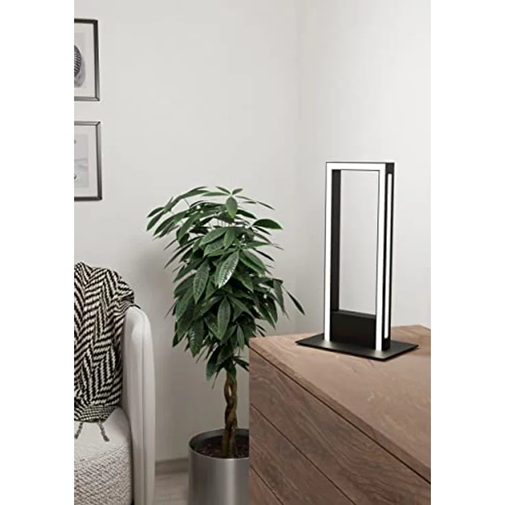 EGLO Salvilanas-Z, Smart-Home LED Tischlampe, dimmbar, ZigBee, App und Sprachsteuerung Alexa, Lichtfarbe einstellbar (CCT), Schwarz Weiß – Bild 2