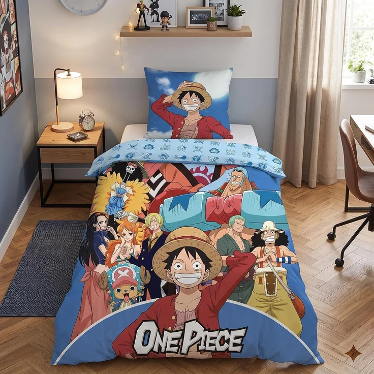 One Piece Bettwäsche Set 140 × 200 cm mit Kissenbezug 65 × 65 cm für Schlafzimmer – Bild 6