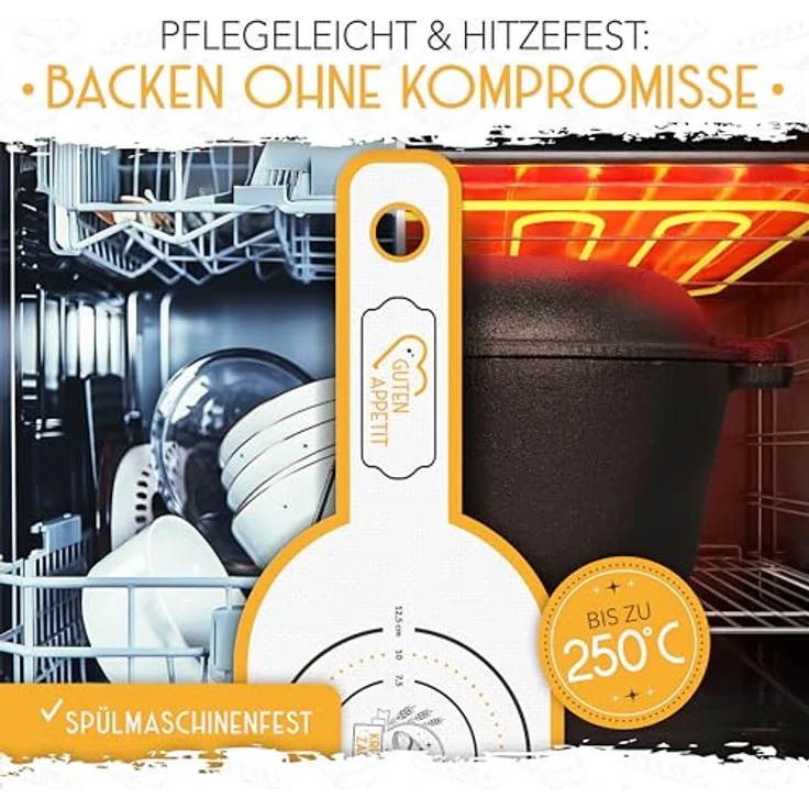Krustenzauber Backmatte Zubehör - Brotschlingen, Schneebesen, Backmatte, Teig Reinigungstücher, 1x Brotschlinge Oval – Bild 7