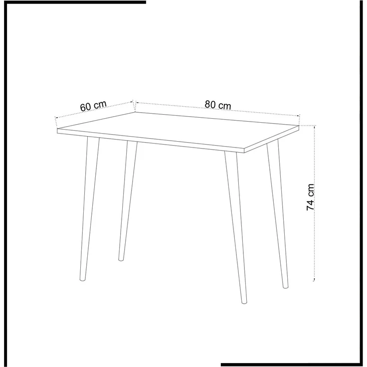 Skye Decor 'Lery' Schreibtisch, Weiß, 80 x 74 x 60 cm – Bild 4