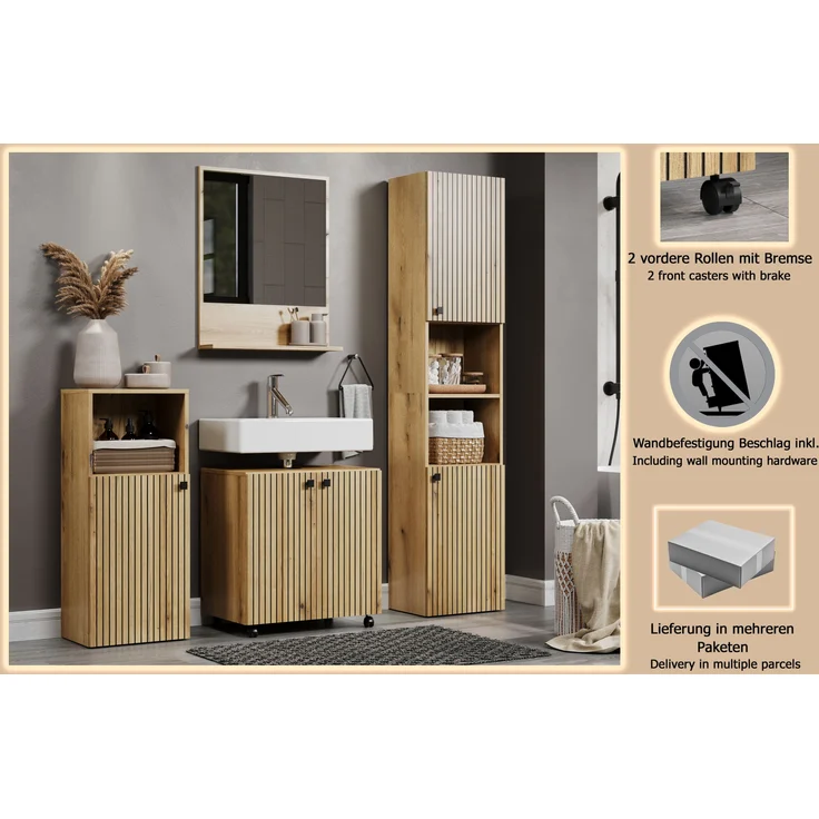 Badmöbel Set Bliss in Evoke Eiche 160 cm – Bild 13