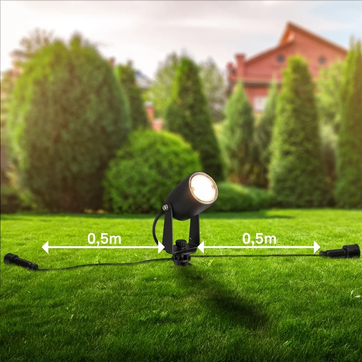 Briloner LED Außen-Bodenstrahler Connect to Shine 3er Starterset 6W warmweiß – Bild 2
