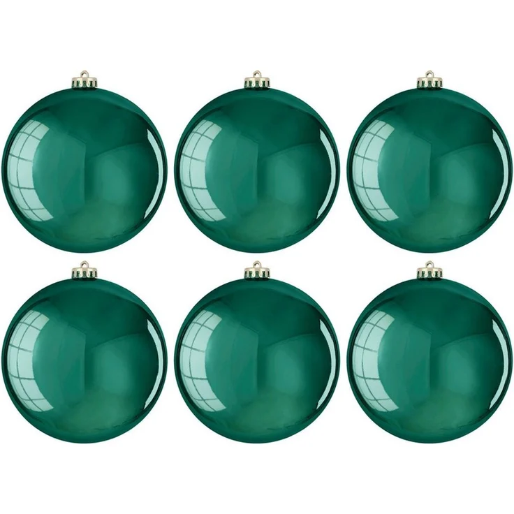 Annastore Weihnachtsbaumkugel Weihnachtskugeln aus Kunststoff zum Hängen für den Außenbereich (6 St), Frost und Wetterfest, Outdoor Weihnachtkugeln – Bild 2