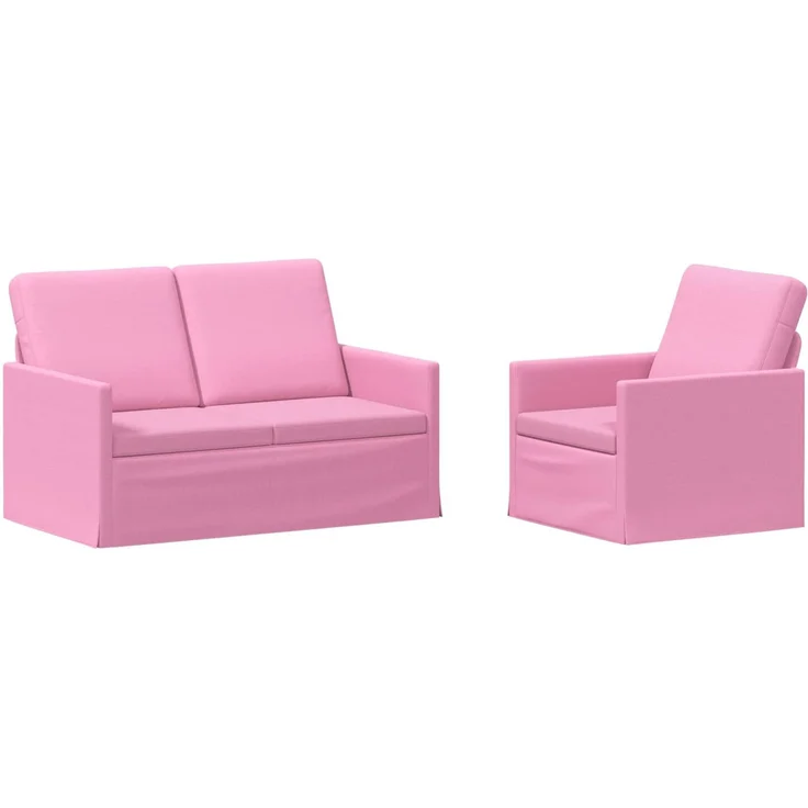 vidaXL Sofa-Set 2 pcs Rosa Stoff 3433145 – Bild 1