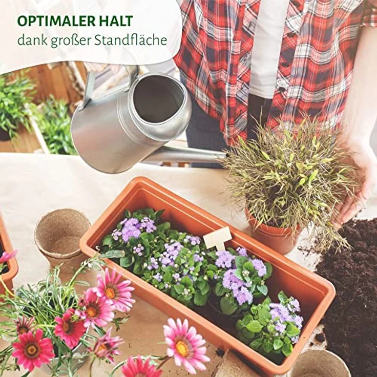 Heimwerkercenter Pflanzkübel MePla Untersetzer für Pflanzentrog47x24cm - Anthrazit – Bild 5