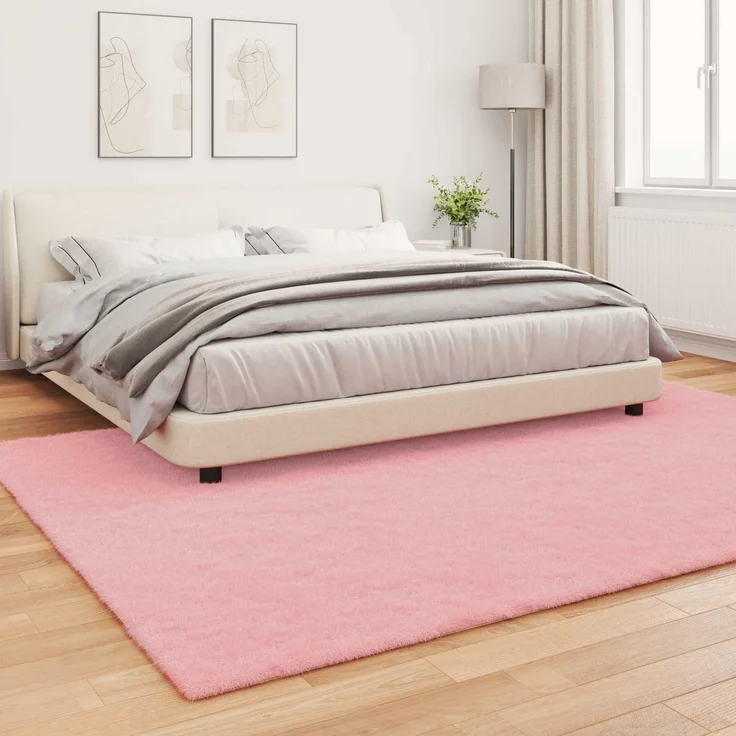 vidaXL Rutschfester Kunstfellteppich Olite Rosa 240 x 340 cm Polyester 42021706 – Bild 3