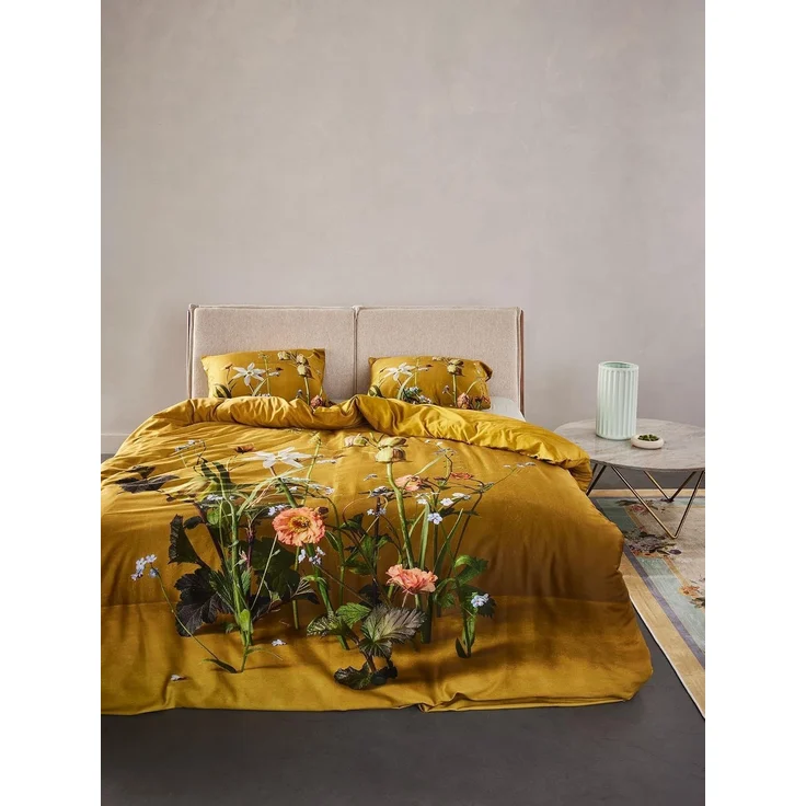 Essenza Bettwäsche Ficaria Flower Ochre Baumwollsatin, 155x220 cm – Bild 2