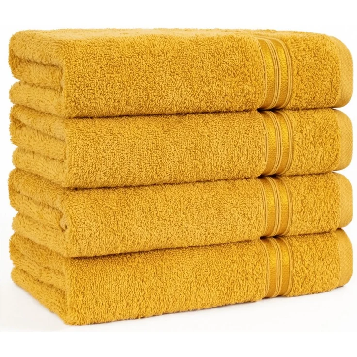 HAMMETEX Handtuch Set 4er Set Handtücher 50x100 cm, 100% Baumwolle, Weich & Saugstark, Frottier (Set, 4-St), mit Bordüre, einfarbig, weich – Bild 1