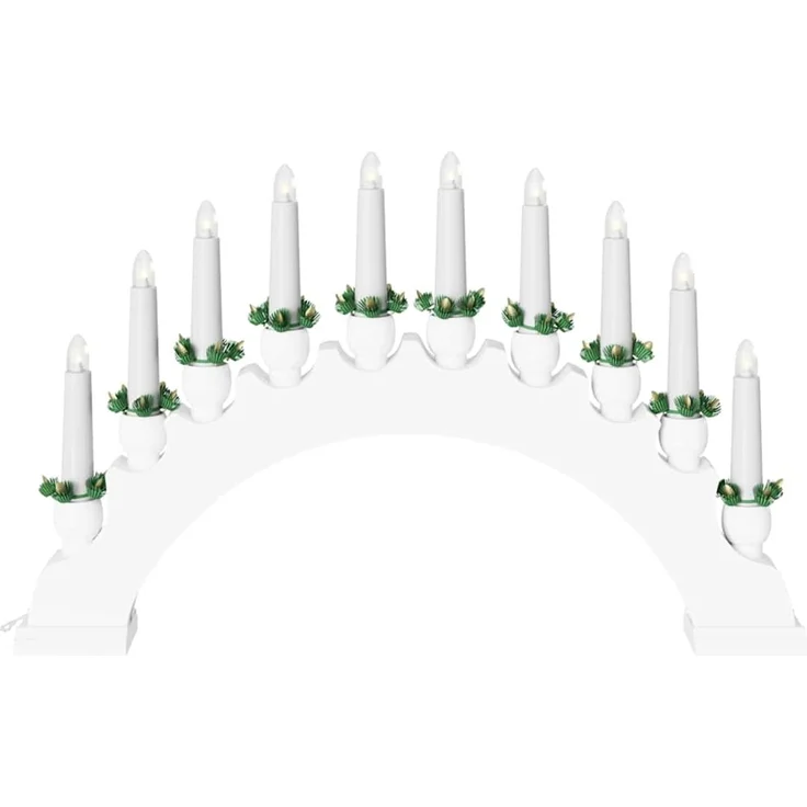 vidaXL Weihnachtskerzenbogen mit 10 LED Kerzen 3 stk. LEDs Warmes Weiß 42019710 – Bild 7