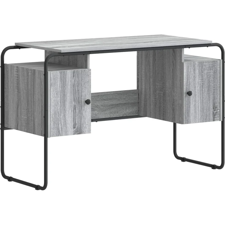 vidaXL Schreibtisch mit Stauraum Sonoma-Grau 120 x 50,5 x 75,5 cm 8008041 – Bild 2