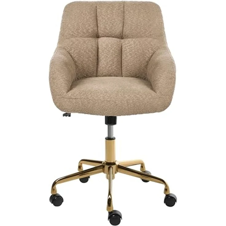 Schreibtischstuhl PALMDALE Bouclé Hellbraun – Bild 5