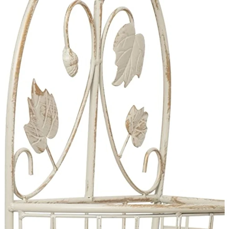 Moritz Pflanzkorb 2er Set zum Aufhängen antik weiß aus Metall Hängekorb Pflanztopf Blumentopf Wandkorb für Indoor / Outdoor – Bild 6