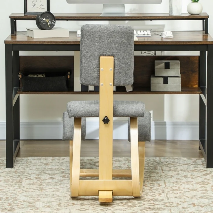 Ergonomischer Kniestuhl, Kniehocker Gesundheitsstuhl für Zuhause, Büro, Meditation Grau--Herde--84x51x93cm--YOUDENOVA – Bild 8