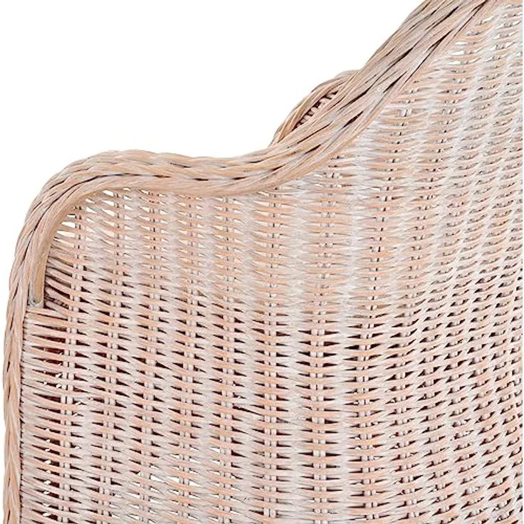 Krines Home Esszimmersessel Rattansessel Esszimmerstuhl mit Armlehne Korbsessel Esszimmersessel, Flechtsessel mit Polster – Bild 10