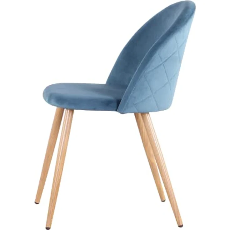 GrandCA HOME 2er Set Esszimmersessel, 2er-Set Samt Esszimmerstühle mit Eisenbeinen in Holzoptik, vielseitig für Büro, Café, Küche, Wohnzimmer, Schlafzimmer (Blau,2) – Bild 6