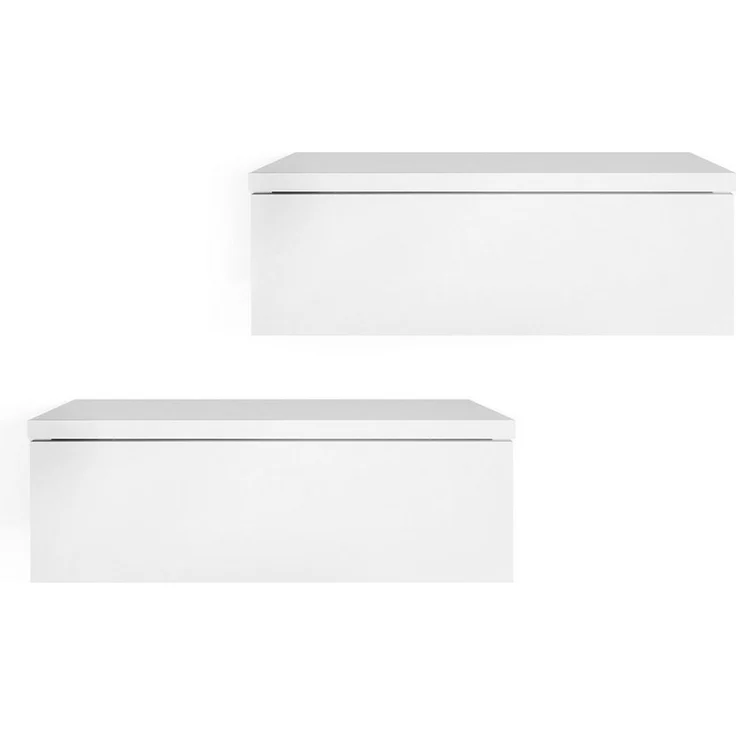 KOMTO Wandregal mit Schublade 2er Set Nachttisch Wandschublade Monaco 2 pcs, Wandschublade Nachtschrank Hängend, Monaco 46 x 30 x 15 cm – Bild 1