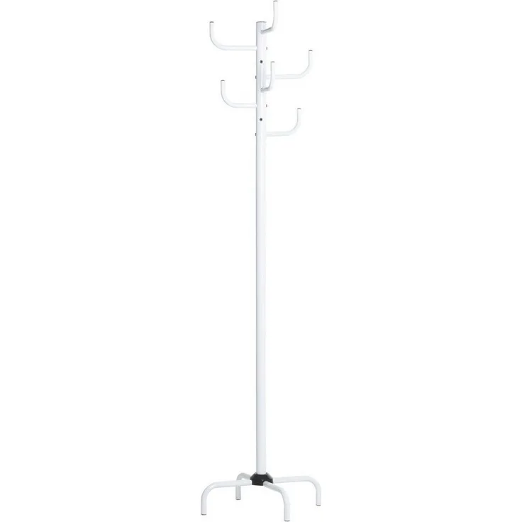 IDIMEX Kleiderständer Kaktus, praktischer Garderobenständer aus Metall in weiß, schöne Standgarderobe mit 8 Haken