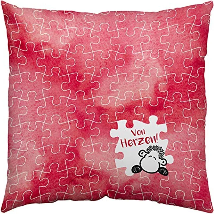 Sheepworld Kissen Motiv "Du und ich" | Zierkissen, Baumwolle, 38x38 cm | Kissen Verliebte | 45323 – Bild 3