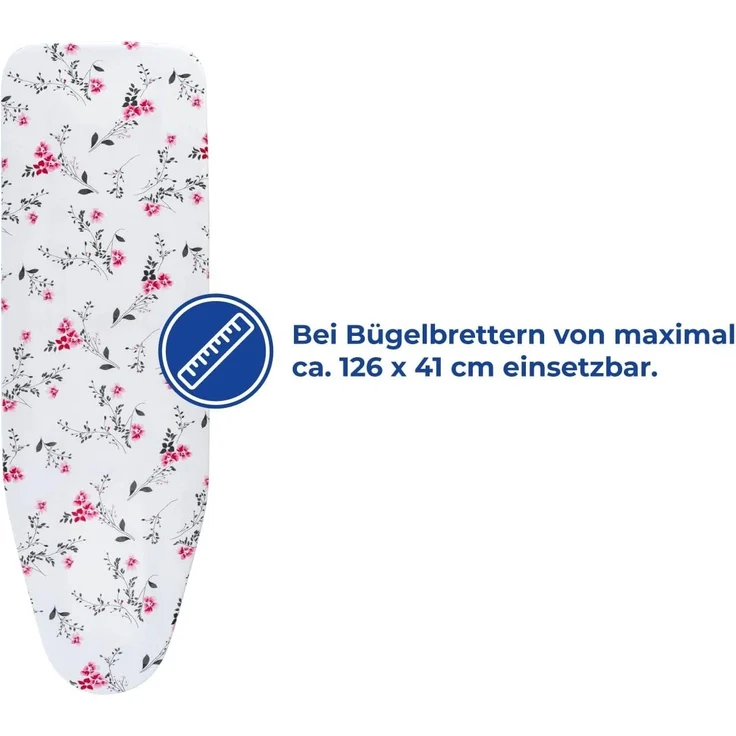 Maximex Bügelbrettbezug Keramik M Floral, bis 126 x 41 cm einsetzbar – Bild 6