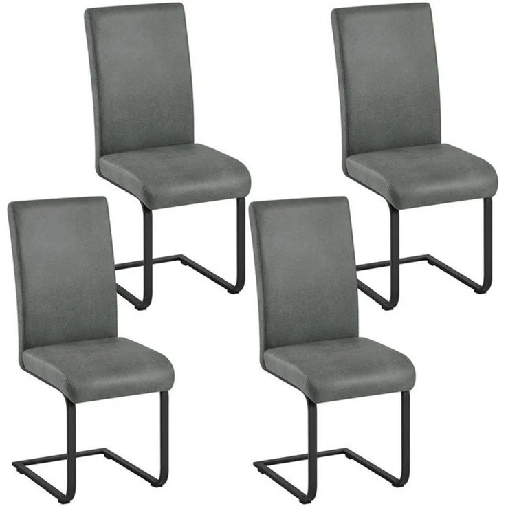 Yaheetech Esszimmerstuhl 2/4/6-er Küchenstuhl (4 St), Schwinger Polsterstuhl mit Ergonomischer Rückenlehne & Metallbeine – Bild 4