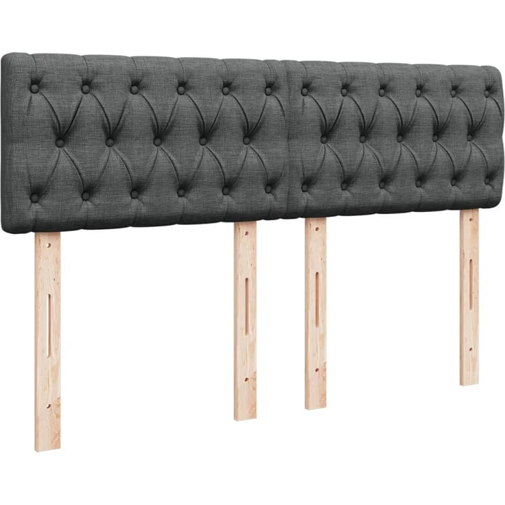 vidaXL Boxspringbett mit Matratze Dunkelgrau 140x200 cm Stoff 3285919 – Bild 8