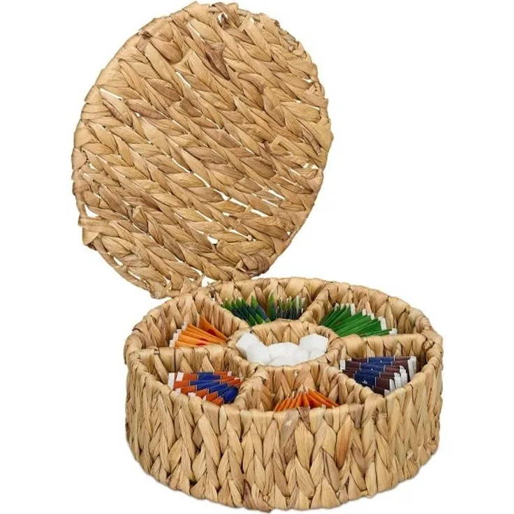 Runde Teebox mit 7 Fächern 10050488