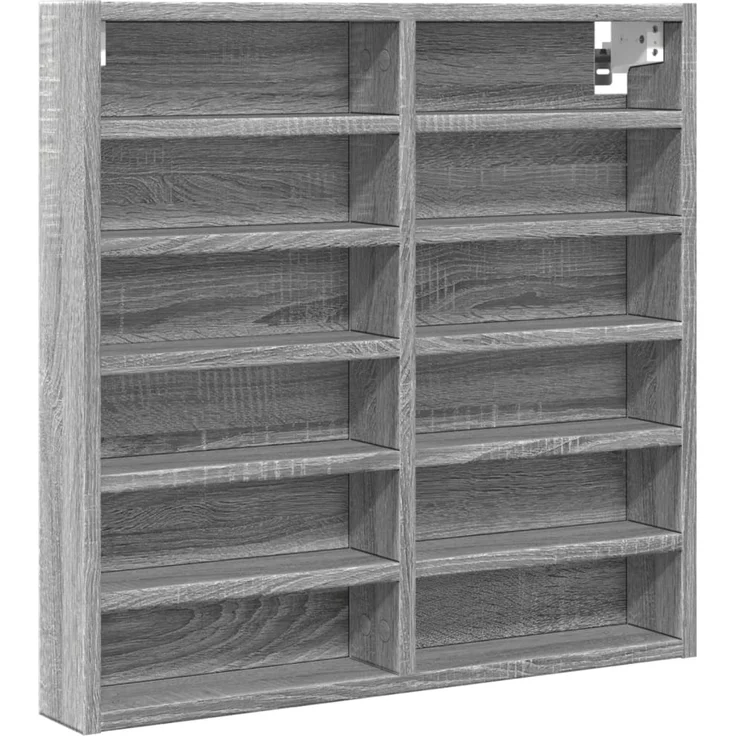 vidaXL Vitrinenschrank Grau Sonoma 60x8,5x58 cm Holzwerkstoff 847966 – Bild 2