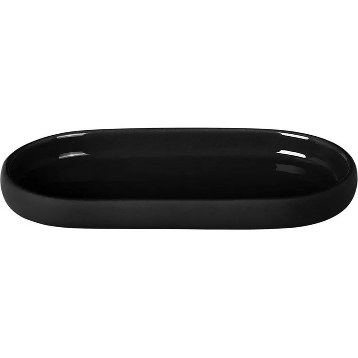 Blomus Tablett Sono, Serviertablett, Ablage, Keramik, Black, 10x19 cm, 66278