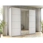 Kleiderschrank Atalio 250 mit 3 Schiebetüren (Farbe: Weiß)