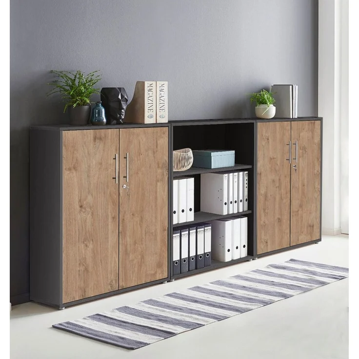 BMG Möbel Aktenschrank Office Edition 9 (Schrankwand Set, 3tlg) abschließbar, matt oder Hochglanz lackiert – Bild 1