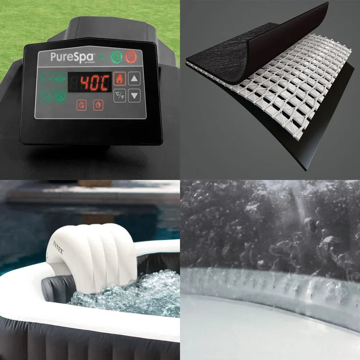 Intex 'PureSPA – Jet + Bubble Deluxe' Whirlpool, für 6 Personen, 211x211x71 cm – Bild 7