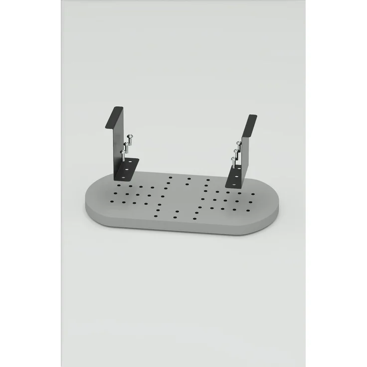 Verstellbarer Sofa-Arm Beistelltisch 70 x 60 cm Spanplatte Grau 89321759 [en. casa] – Bild 6