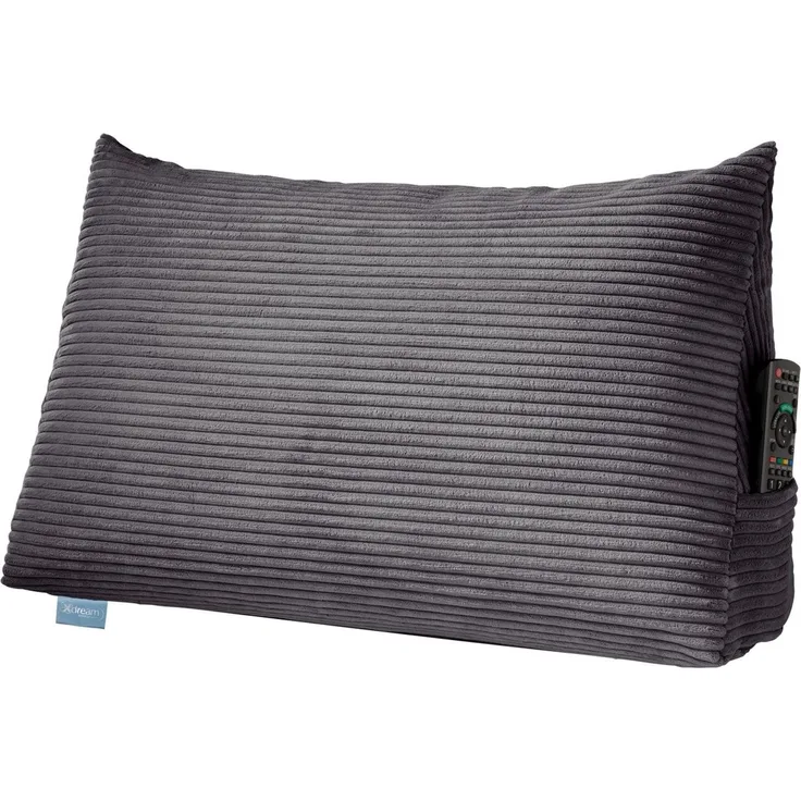 XDREAM Rückenkissen ergonomisches Keilkissen für Bett und Sofa, 1-tlg, als Kopfkissen oder Venenkissen verwendbar, mit praktischem Seitenfach