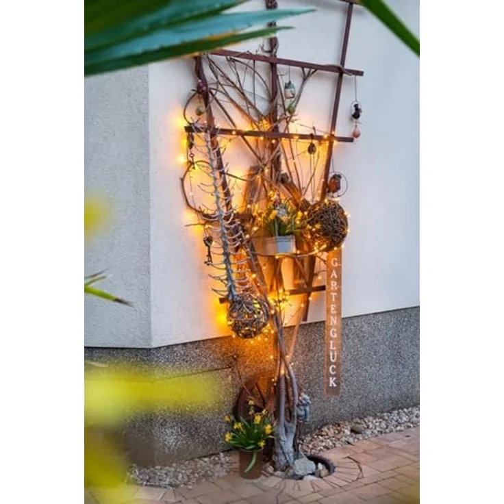 Idena 8325097 - LED Lichterkette mit 120 LEDs in Warmweiß, mit 8 Stunden Timer Funktion und Transformator, ca. 19,9 m lang, Deko für Innen & Außen, als Party Deko, Weihnachtsdeko, zur Hochzeit – Bild 5